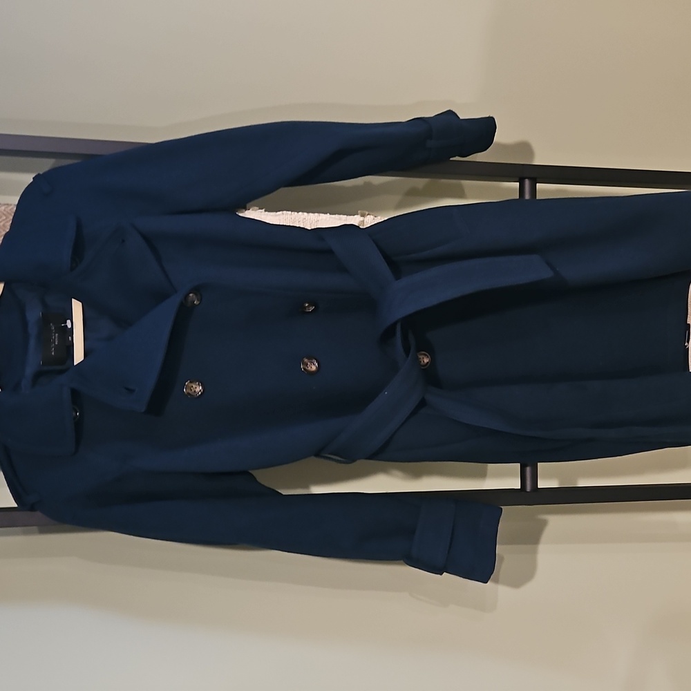 NEW! ANN TAYLOR Twill Double Breasted Belted Trench Coat XSP. - Picture 5 of 9